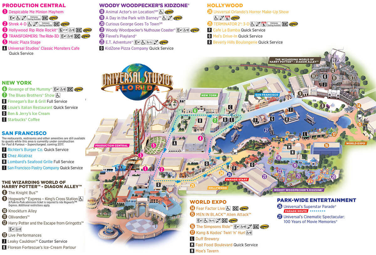 Mapa Universal Studios Florida - The Simpsons Ride